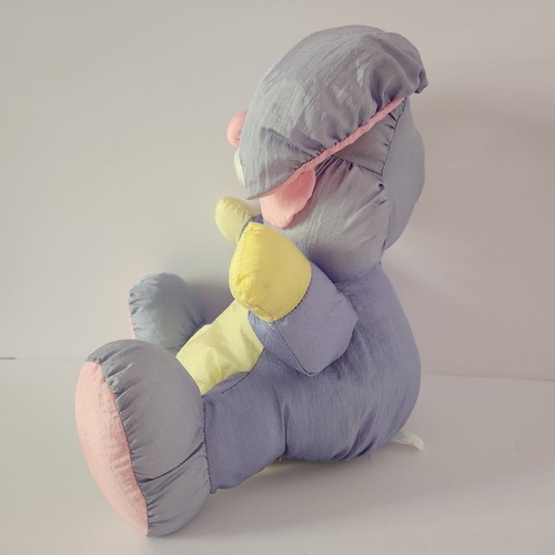 Dan Dee morbido viola rosa coniglietto coniglio peluche nylon peluche puff vintage - Foto 2 di 9