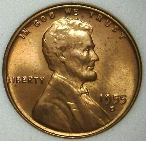 1955-D 1C Lincoln Wheat Cent BU 21uu1123