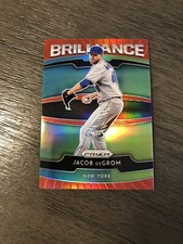 2020 Panini Prizm-Red Refractor-Brilliance Jacob DeGrom-Mint