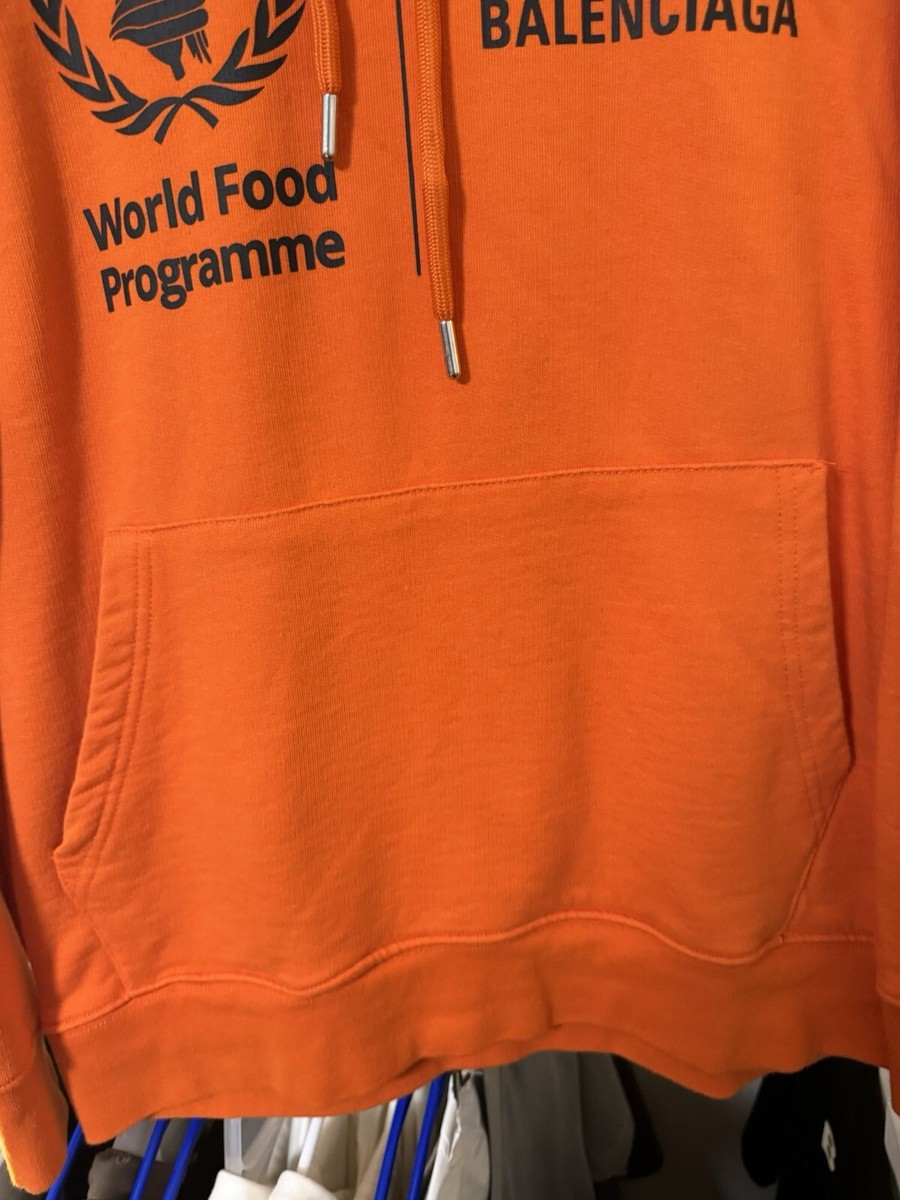 Balenciaga - Orange Hoodie World Food Programme - Size M | eBay