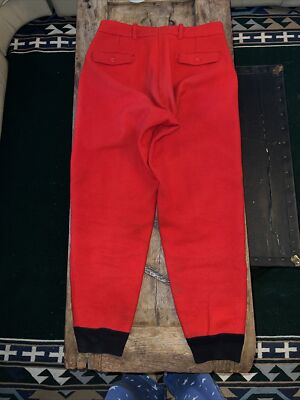Vintage Ski Pants Red Wool 30's 40's 50's | eBay