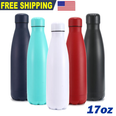 17 Oz. Soft Drink Shape Water Bottle Double Insulated Stainless Steel