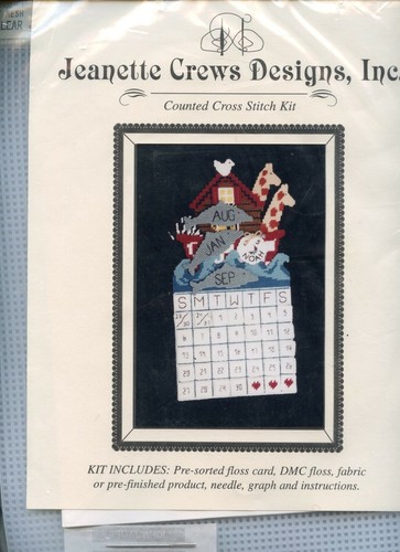 Noah Calendar (Universal)- Plastic Canvas KIT - Jeannette Crews - 11x20" - NEW - Picture 2 of 3