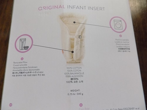 ERGOBABY Ergo Baby Carrier Original Infant Insert w Pillow in Natural Color EUC - 第 5/5 張圖片