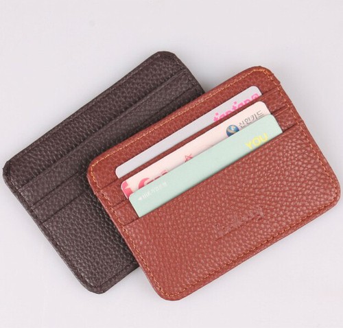 Slim Minimalist Front Pocket PU Leather Wallets for Men Women Coin Purse US FAST - Picture 3 of 29