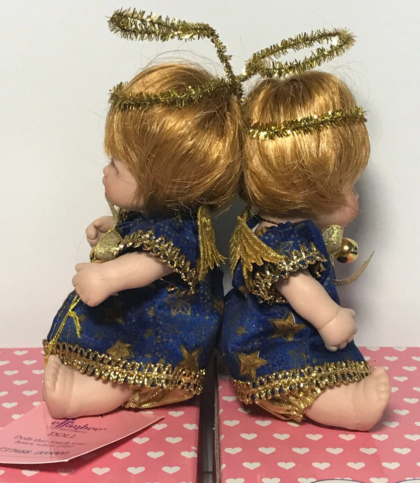 Vintage EFFANBEE Collection 2 Dolls THE LITTLEST ANGEL BABY Porcelain New in Box - Image 4 of 4