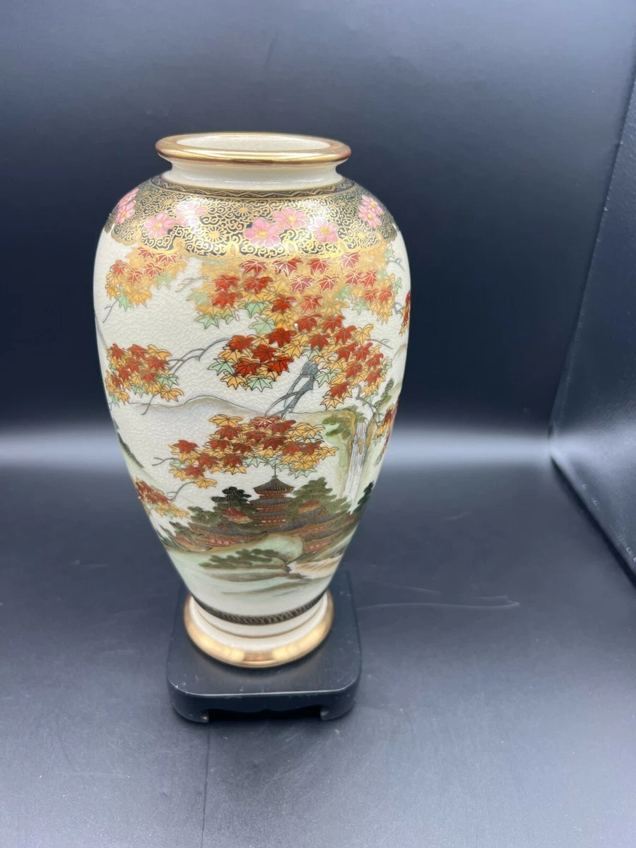 陶瓷多色老式原版古董日本花瓶| eBay