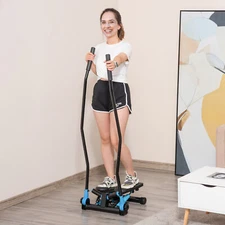 Twist Stair Stepper Machine with Rocking Handlebars, Cardio Climber Exercise