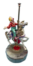 1990 Ron Lee Limited Edition #L-226 Jo-Jo Riding Carousel 154/3500 On Onyx Base