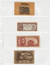 5 VARIO 4C Clear Pocket Pages for Stamps Currency & Collecting - FREE SHIPPING