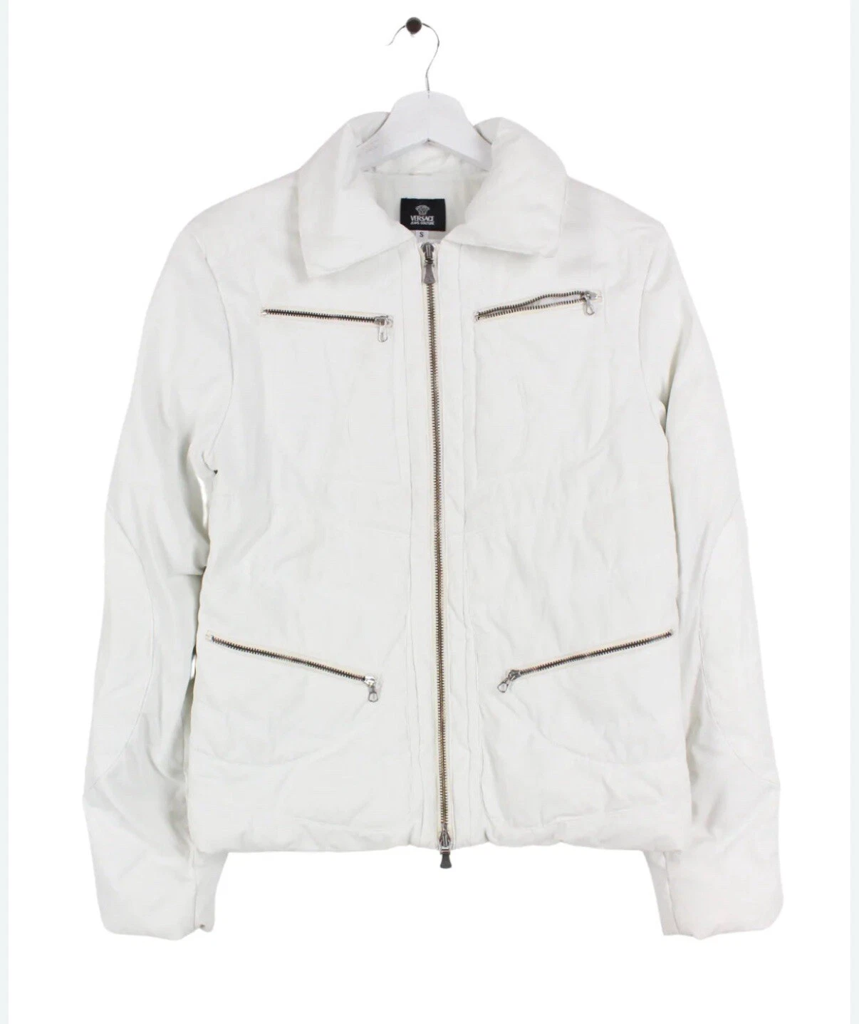 Piumino donna Versace bianco taglia S