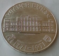 25 Schilling 1971. Wiener Börse, Austria silver coin, Silver (.800) !