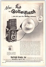 1954 ROLLEIFLASH FOR ROLLEIFLEX CAMERA Vintage 7.5"X11" Magazine Ad 1950's M611