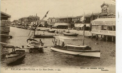 Frankreich Palavas-Les-Flots - La Rive Droite Alt Selten Blick Sepia Postkarte