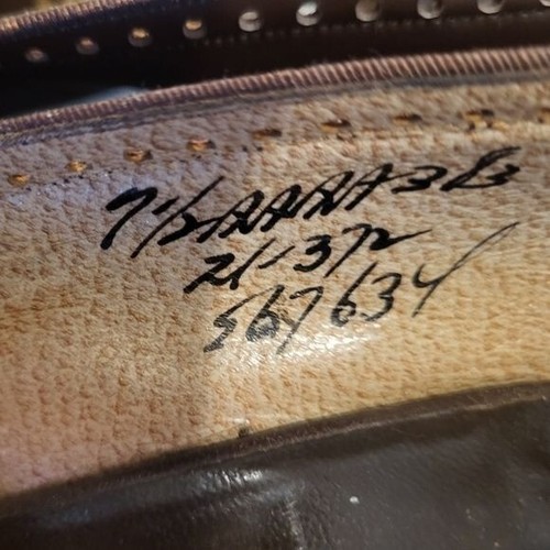 Woman's Antique 1940s I. Miller NYC Brown Leather Sling Back Peep Toe Size 7.5A - Picture 11 of 14