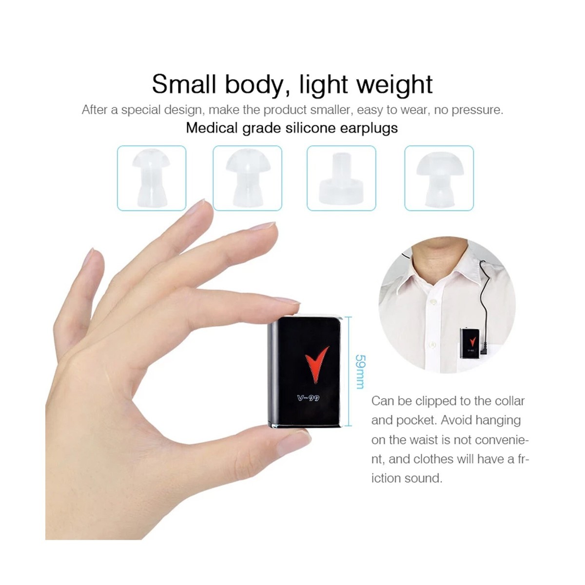 Enlinea V-99 Instant fit Pocket Personal Sound Hearing Aid for Senior and Adults | eBay
