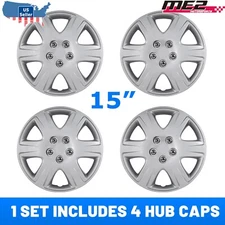 15"  Wheel Hub Covers Full Rim Snap On Hubcaps for 2005-2008 TOYOTA COROLLA