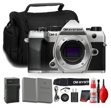 OM SYSTEM OM-5 Mark II Silver Body 4K Camera Bundle
