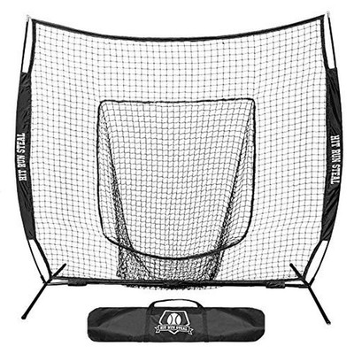 Hit Run Steal Heavy Duty Softball Baseball Net, Outdoor Target for Batting an...