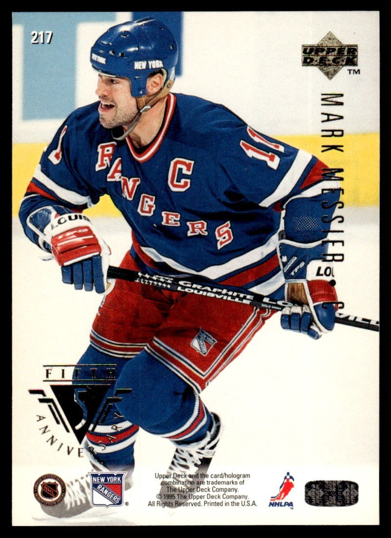1995-96 Upper Deck 5 Year Anniversary UD Hockey Mark Messier New York Binghamton