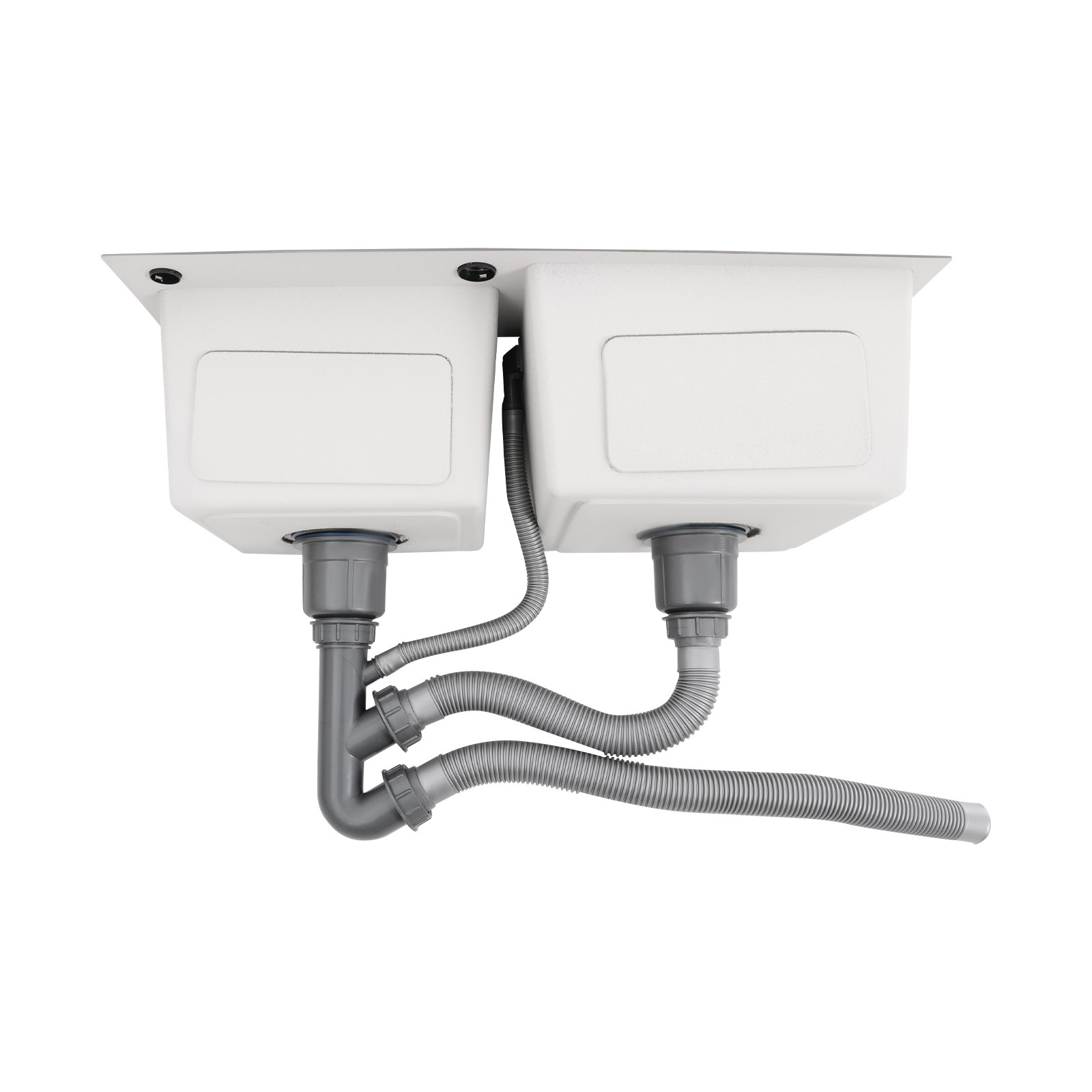 Undermount Double-Bowl Kitchen Sink, Multifunctional Stainless Steel Sink, Gold