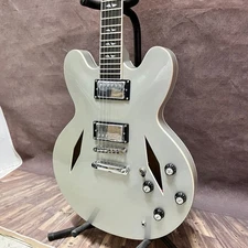 High quality DG-335 Electric Guitar silver white maple body rosewood fretboard