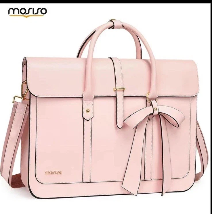 Mosiso 14-16 Inch PU Leather Laptop Bag For Women Convertible Briefcase/Backpack - Image 2 of 4