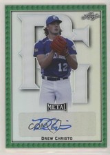 2020 Leaf Perfect Game All-American Classic Green 3/10 Drew Christo Auto 03rx