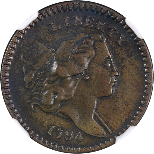 1794 Half Cent 'High Relief Head' NGC AU Details C-9 R.2 Great Eye Appeal