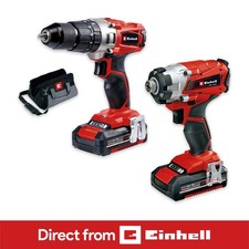Einhell Drill Set Cordless 44Nm Combi Drill + 140Nm Impact Driver Power X-Change