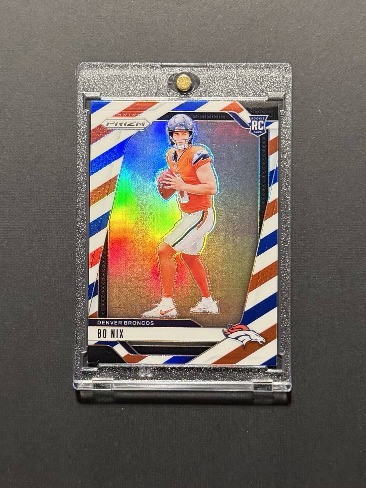 2024 Panini Prizm Rookies Bo Nix #309 Red White Blue Prizm RC