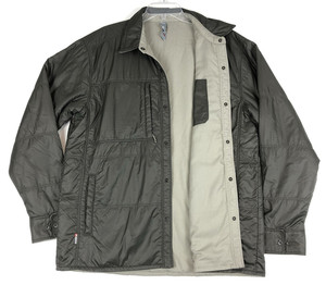 Simms Confluence Reversible Jacket Mens XL Olive Flannel Fishing Shacket