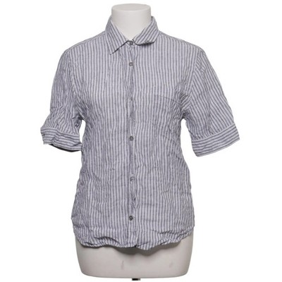 Weekend MaxMara, Hemd, Größe: L, Grau/Weiß, Leinen, Streifen, Damen #OGD