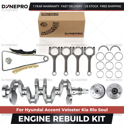 G4FD Engine Full Rebuild Overhaul Kit＆Crankshaft Valve for Hyundai Kia 1.6L DOHC