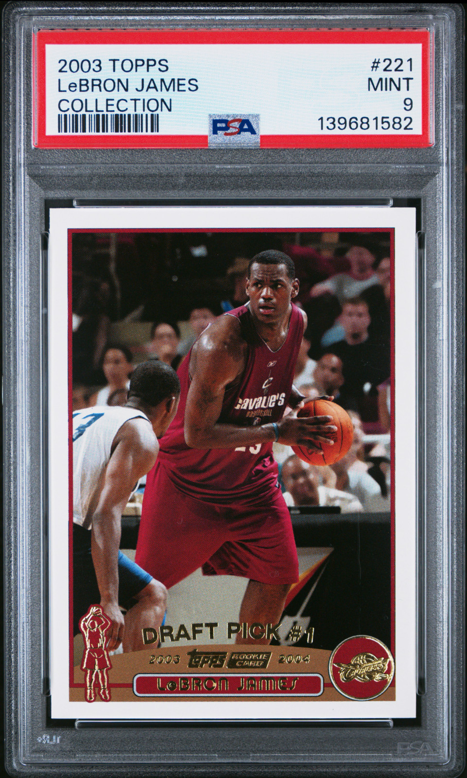 2003-04 Topps Collection #221 LeBron James Cleveland Cavaliers RC Rookie PSA 9