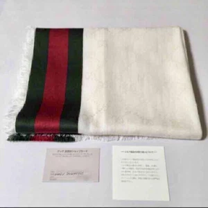 GUCCI Foulard étole en soie mélangée 70% soie 30% coton accessoire mode femme