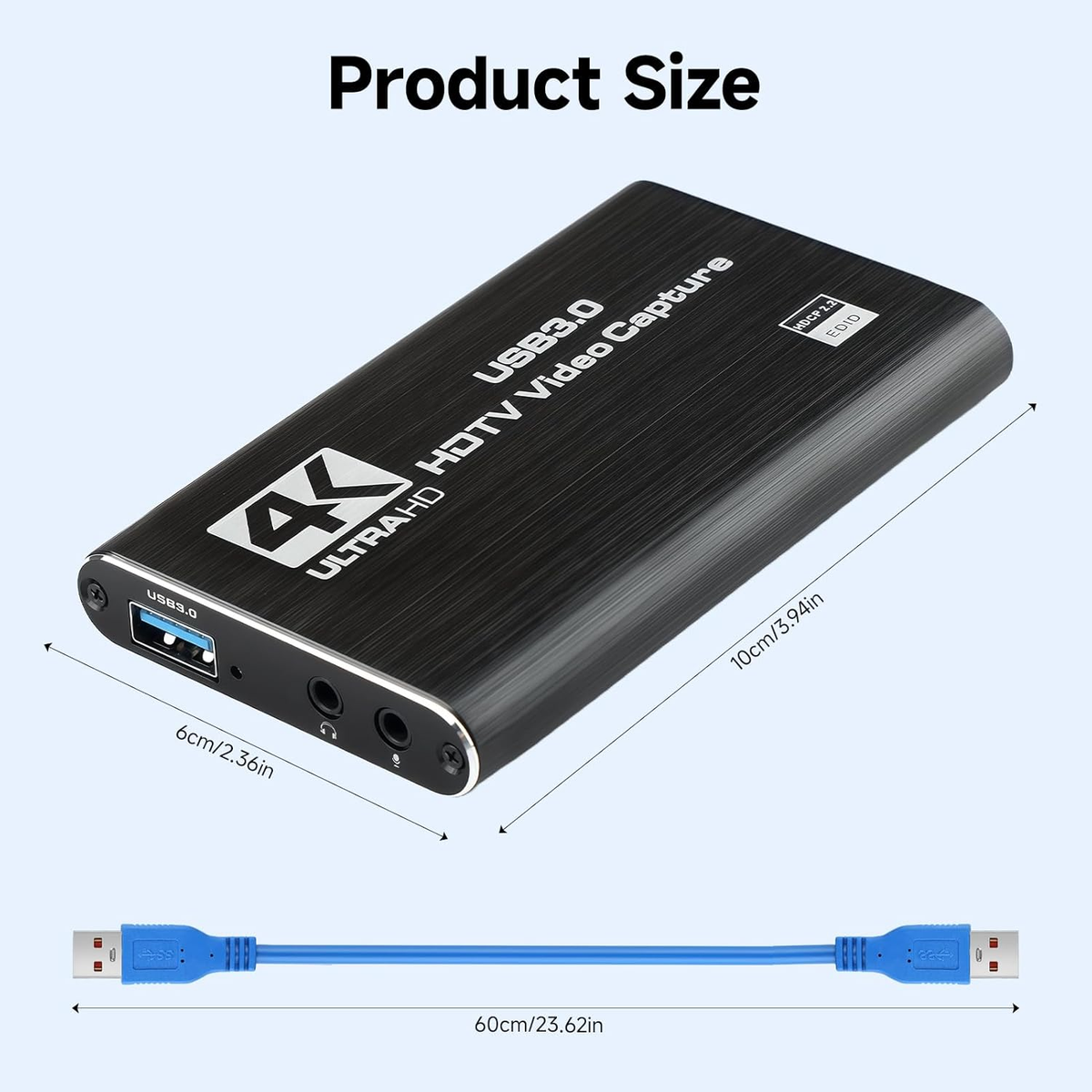 4K Audio Video Capture Card USB 3.0 HDMI Video Capture Device Full