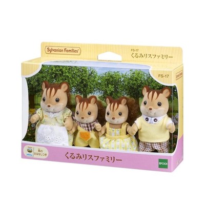 Sylvanian Families Walnut Squirrel Family Calico Critters Doll Set 4 Figures Jap