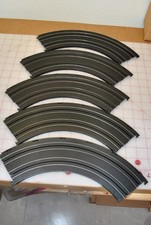 Aurora AFX Slot Car Track 2519 9" Radius Curve 1/4 Circle Lot Of 5 Pieces 1970's