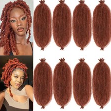 12 Inch Pre-Separated Springy Afro Twist Hair Ginger Marley Twist Braiding Ha...