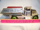 379, Vintage Marx 550 silver dump 12" Windup Tin Litho Truck. used