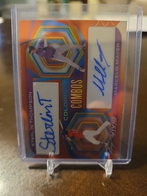 2022 Leaf Vivid - Colorful Combos Marcelo Mayer, Sterlin Thompson #CC-21 Orange 
