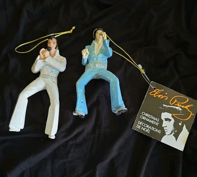 Lot of 2 - Kurt Adler Elvis Presley Christmas Ornaments