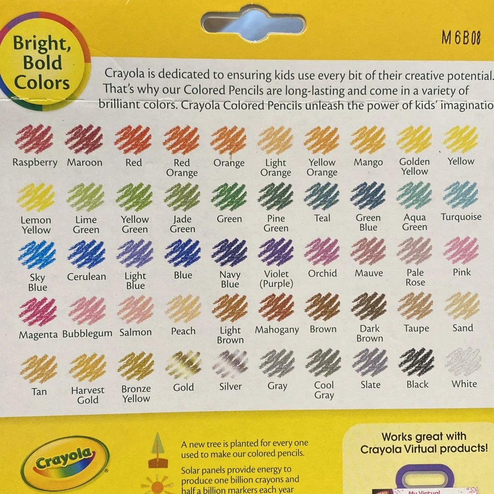 Crayola Colored Pencils 50 Count Pre-Sharpened 2014 Kids Adults Coloring NIOB - Image 3 of 4