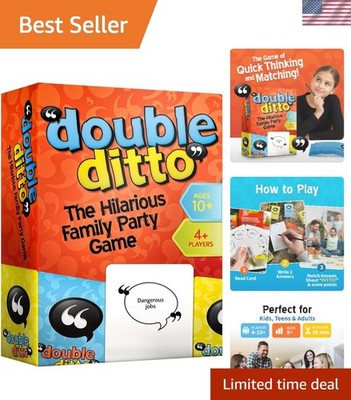 Double Ditto - Customizable Family Game with 400 Cards, Perfect for Gatherings