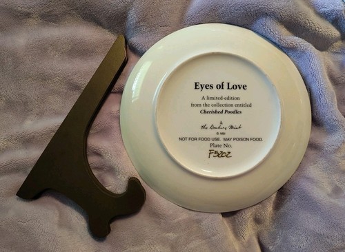 Eyes Of Love Limited Edition Cherished Poodles Plate The Danbury Mint - Picture 2 of 2