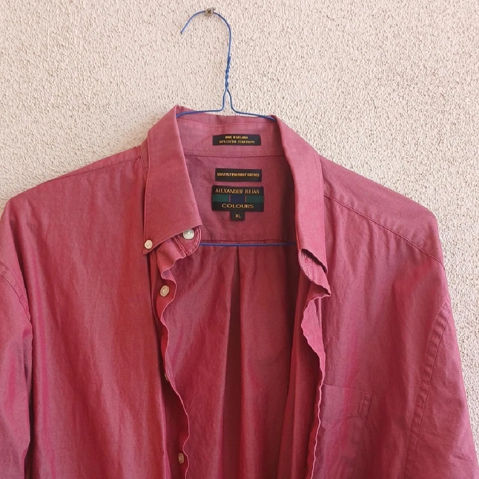 Camisa informal con botones "Hacer oferta" Alexander Julian roja "Hacer oferta" Foto 2 de 4