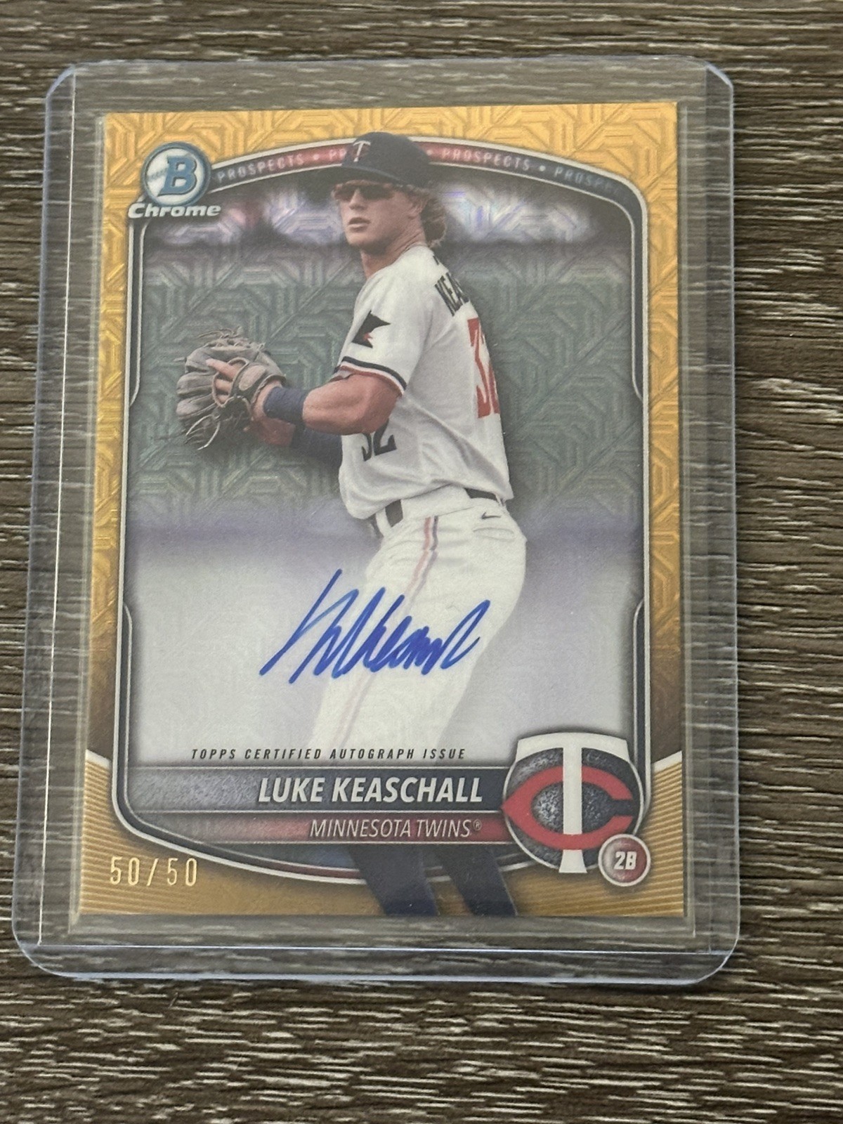 Luke Keaschall 2025 Bowman Chrome Auto Gold Mojo 50/50 Last of Run!!!