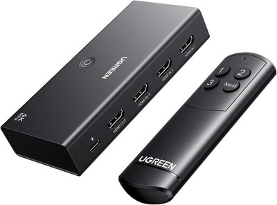 HDMI Switch 3 Eingänge auf 1 Ausgang   4K@60Hz, HDR, Fernbedienung, 18 Gbps