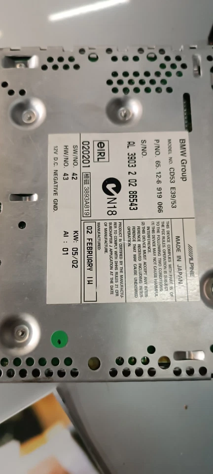 BMW 5er E39 E53 CD Radio original BMW Mit Pass , Anleitung ✅ - Bild 4 von 4